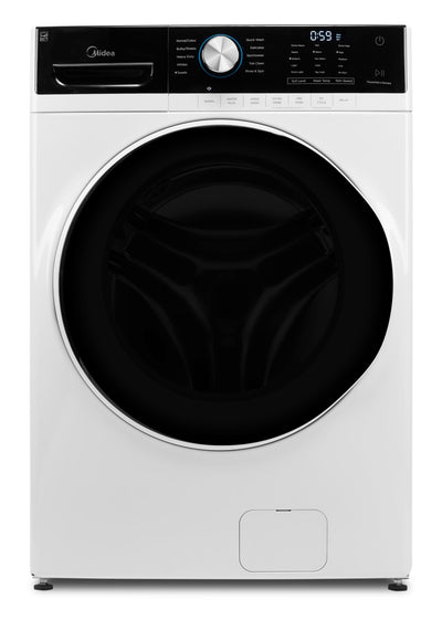 Midea 5.2 Cu. Ft. Front-Load High-Efficiency Washer - White - Stackable - MLH52N4AWW | Laveuse haute efficacité Midea à chargement frontal de 5,2 pi³ - blanche - superposable - MLH52N4AWW