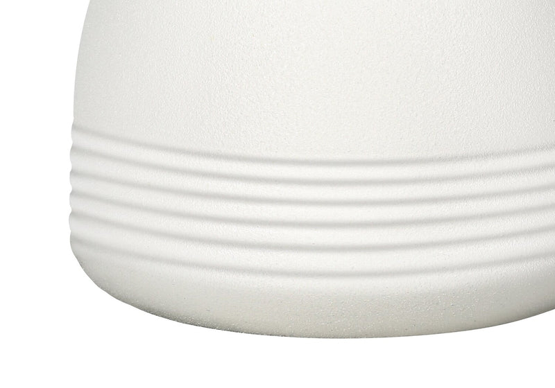 Riny Table Lamp with White Linen-Faux Silk Drum Shade | Cream Ceramic main image 1