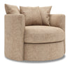Made in Canada Sofa Lab Customizable Nest 41\" Chenille Fabric Swivel Accent Chair - Luxury Taupe