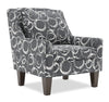 Made in Canada Sofa Lab Customizable Club 29\" Fabric Accent Chair with Wood Legs - Heather Multicolour