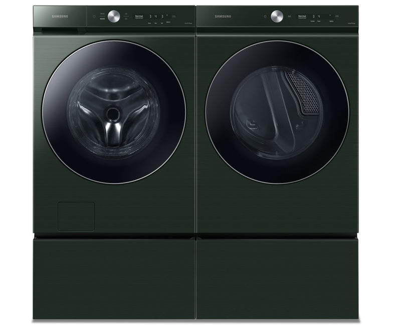 Samsung Bespoke 6.1 Cu. Ft. Front-Load Washer and 7.6 Cu. Ft. Elect