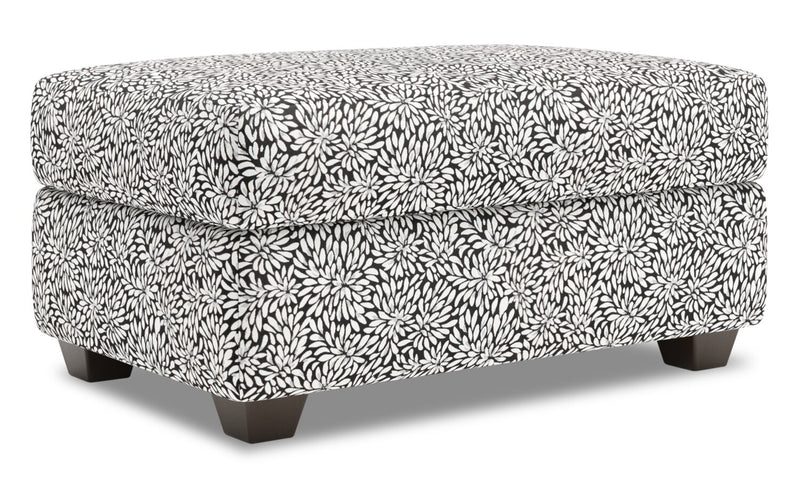 Made in Canada Customizable Sofa Lab The Trunk 39\" Fabric Storage Ottoman - Onyx Multicolour