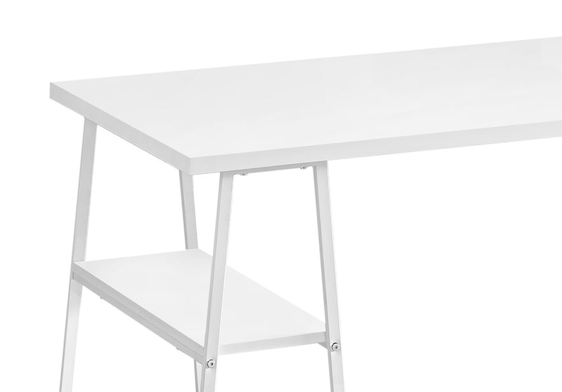 Jonnie 47.25\" Office Desk with Sawhorse-style Legs - White