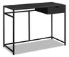 Everly 42.25\" Office Desk with Drawer - Black
