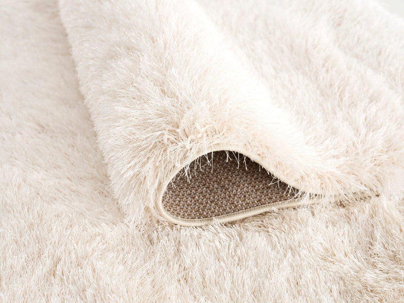 Harlow Beige Shag Area Rug - 5' x 7'