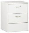 Arlo Bedside 2-Drawer Nightstand, 18.3\"W x 22\"H, Made in Canada - White