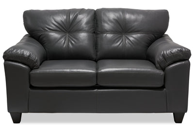 Addison Leath-Aire Loveseat - Grey