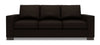 Made in Canada Customizable Sofa Lab Track 85\" Chenille Fabric Sofa Bed with Track Arms - Luxury Chocolate Brown