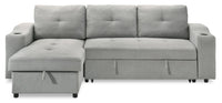 Decker 2-Piece Sleeper Sectional with Storage Chaise 