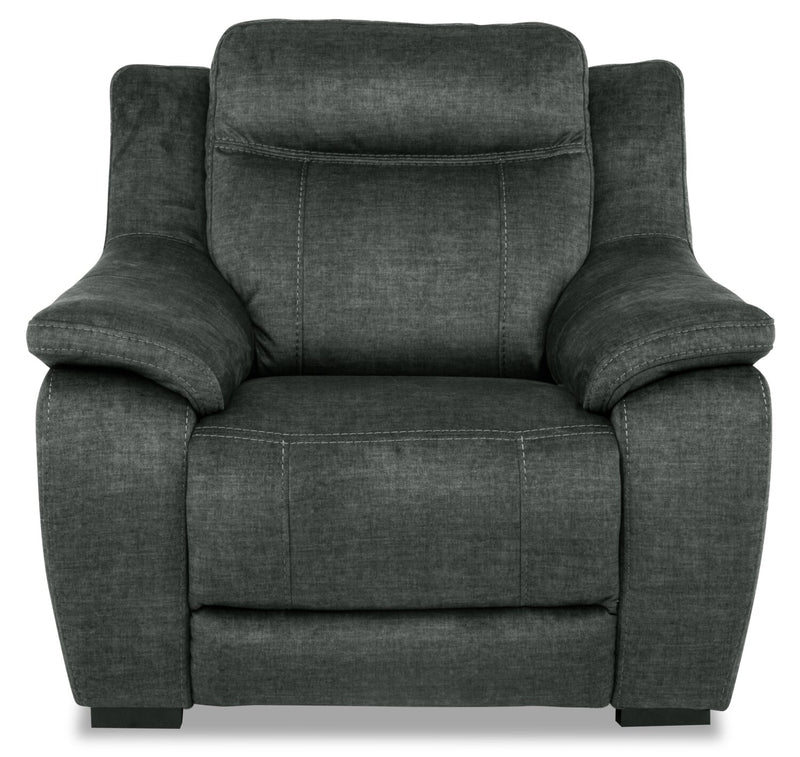Novo Fabric Power Recliner Grey The Brick