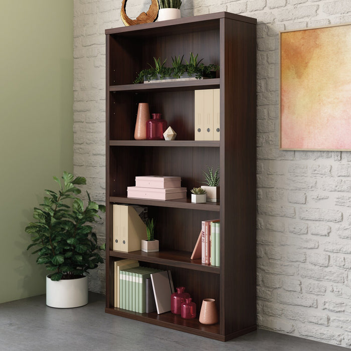 Affirm 34.8\" Commercial Grade 5-Shelf Bookcase - Noble Elm