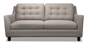 Novalee Linen-Look Fabric Sofa - Taupe
