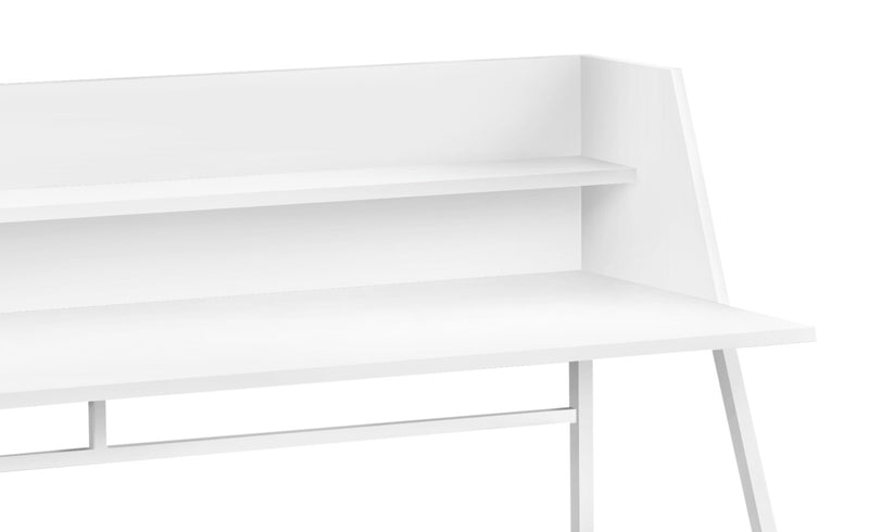 Lawson 47.25\" Office Desk with Small Hutch - White