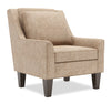 Made in Canada Sofa Lab Customizable Club 29\" Chenille Fabric Accent Chair with Wood Legs - Luxury Taupe