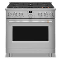 Cafe 6.2 Cu. Ft. Smart Gas Range with True European Convection and Self Clean Racks - Stainless Stee…