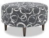 Made in Canada Customizable Sofa Lab The Curve 31\" Fabric Ottoman - Heather Multicolour