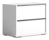 Raia Bedside 2-Drawer Nightstand - Made in Italy, 24\"W x 22\"H, Modern - White
