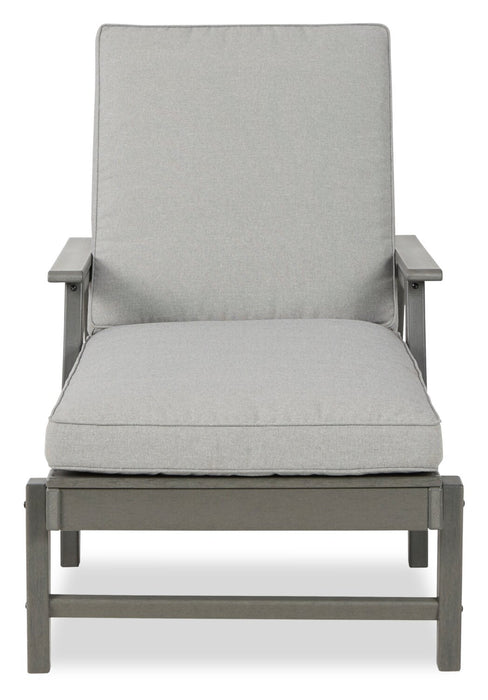 Cape Outdoor Patio Lounger with Adjustable Backrest -UV & Weather Resistant - Grey