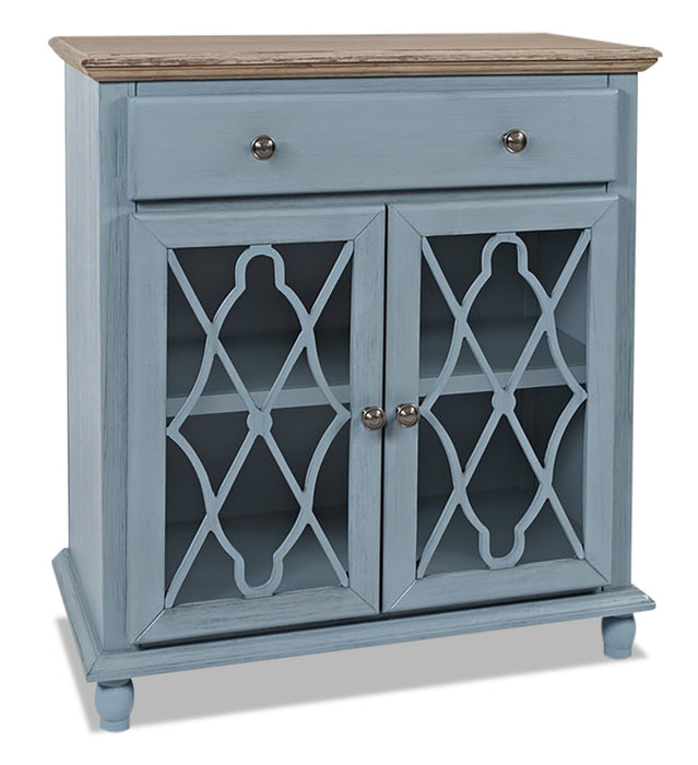 Carmine 31\" Accent Cabinet with Glass Doors - Blue