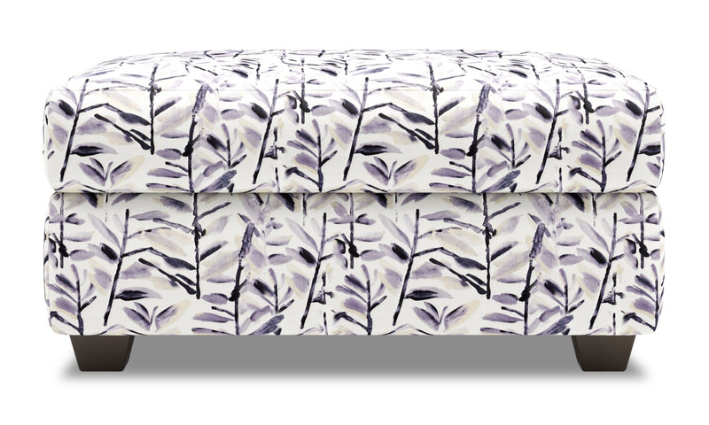 Made in Canada Customizable Sofa Lab The Trunk 39\" Fabric Storage Ottoman - Pebble Multicolour