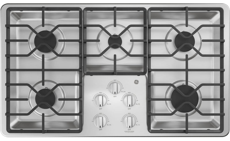 GE 36\" 5-Element Gas Cooktop - Stainless - JGP3036SLSS
