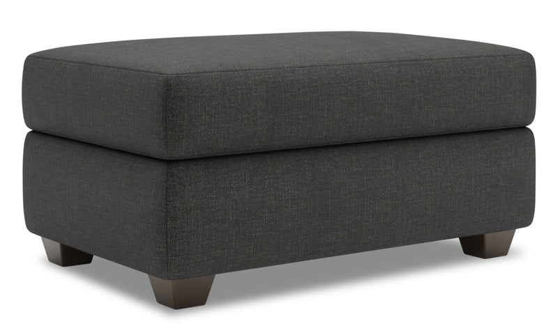 Made in Canada Customizable Sofa Lab The Trunk 39\" Linen-Look Fabric Storage Ottoman - Luna Kohl Grey