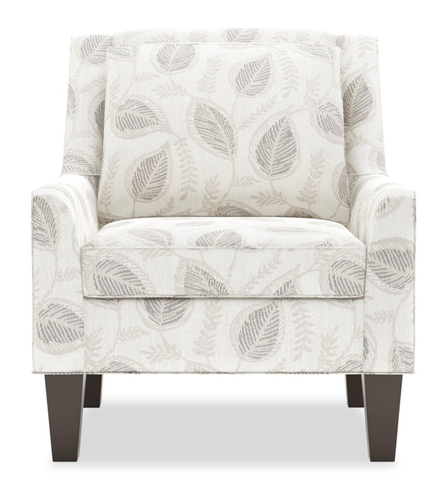 Made in Canada Sofa Lab Customizable Club 29\" Fabric Accent Chair with Wood Legs - Prairie Multicolour
