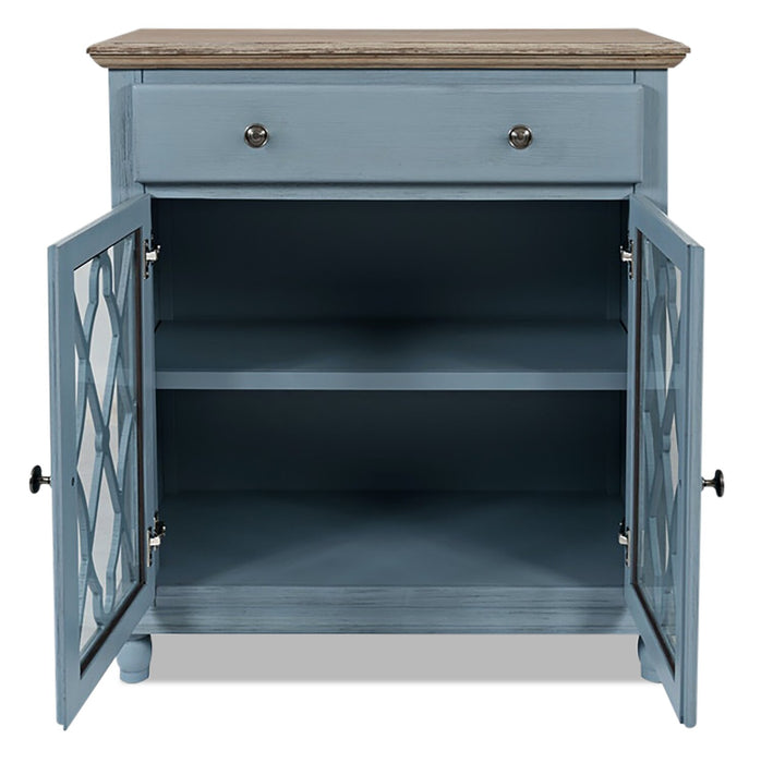 Carmine 31\" Accent Cabinet with Glass Doors - Blue