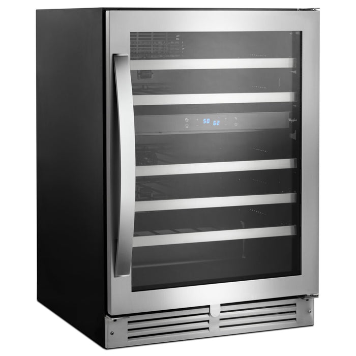 Whirlpool 24\" 5 Cu. Ft. Undercounter Wine Refrigerator - Stainless Steel - WUW55X24HS