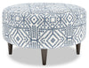 Made in Canada Customizable Sofa Lab The Curve 31\" Fabric Ottoman - Ink Multicolour