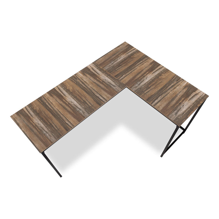 Karter 58.25\" L-Shaped Corner Office Desk - Brown