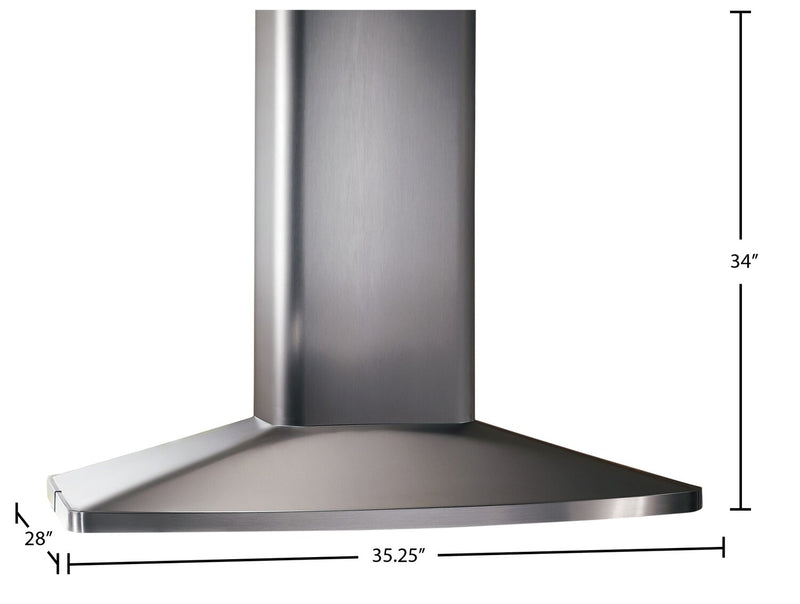 Broan 36" Island Chimney Range Hood E5490SS The Brick