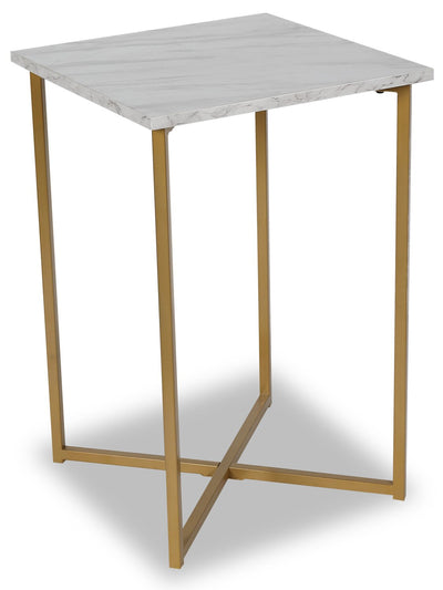 Mia Faux Marble Chairside Table