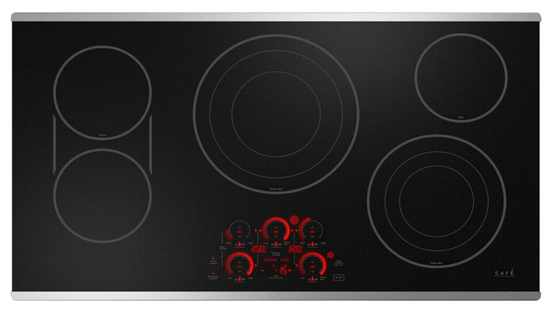 Cafe 36\" 5-Element Electric Cooktop - Stainless - CEP90362TSS