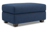 Made in Canada Customizable Sofa Lab The Trunk 39\" Linen-Look Fabric Storage Ottoman - Pax Navy Blue