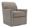 Made in Canada Sofa Lab Customizable Swivel 31\" Linen-Look Fabric Accent Chair - Luna Smoke Grey