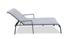 Sydney Outdoor Patio Lounger with Adjustable Backrest - Powder Coated Steel, UV & Weather Resistant - Grey