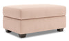 Made in Canada Customizable Sofa Lab The Trunk 39\" Linen-Look Fabric Storage Ottoman - Pax Rose Pink