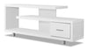 Rene 60\" Modern TV Stand with Storage and Cable Management for TVs up to 65\"- White