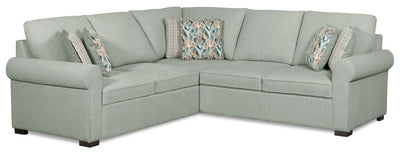 Scott Living Haven 2-Piece Left-Facing Chenille Fabric Sectional - Seafoam Blue | Sofa sectionnel de gauche Haven de Scott Living 2 pièces en tissu de chenille - bleu écume de mer
