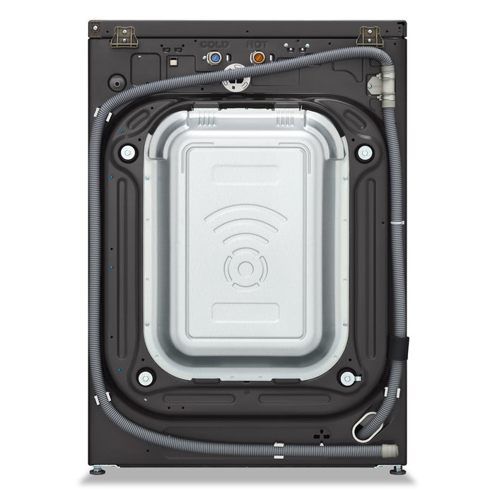 LG 5.7 Cu. Ft. Smart Front-Load High-Efficiency Steam All-in-One Laundry - Black Steel - WM6998HBA