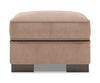 Made in Canada Customizable Sofa Lab Track 24\" Linen-Look Fabric Ottoman - Pax Wicker Brown