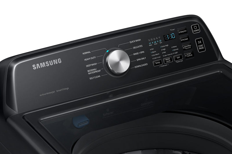 Samsung 5.4 Cu. Ft. TopLoad Washer Black Stainless Steel WA46C