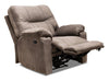 Made in Canada Gybson 38\" Fabric Glider Reclining Chair - Latte Brown