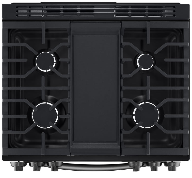 LG 6.3 Cu. Ft. Smart Gas Range with Instaview and ProBake Convection® - Smudge Proof Black Stainless Steel - LSGL6335D