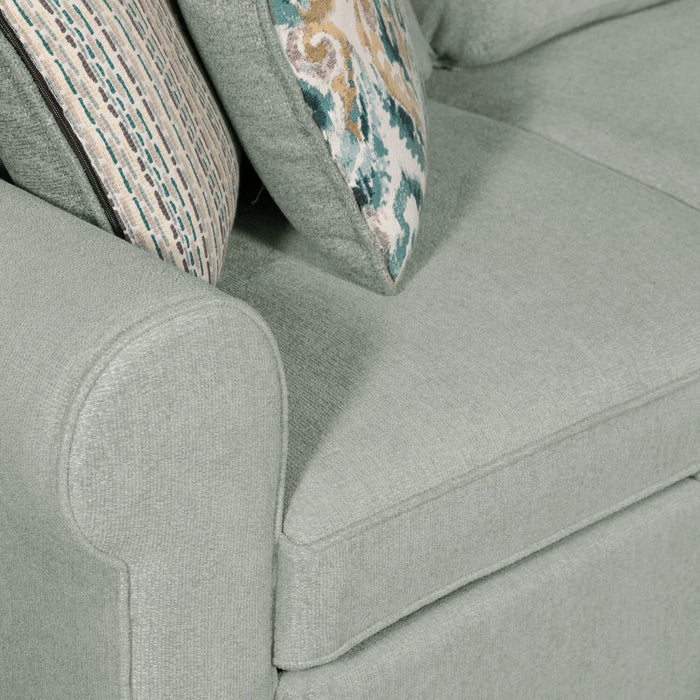 Scott Living Haven 2-Piece Left-Facing Chenille Fabric Sectional - Seafoam Blue