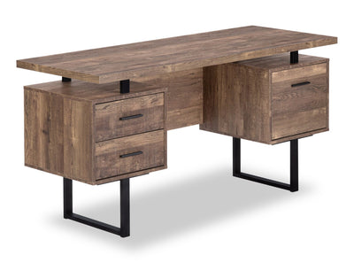 Teagan Reversible Desk - Brown