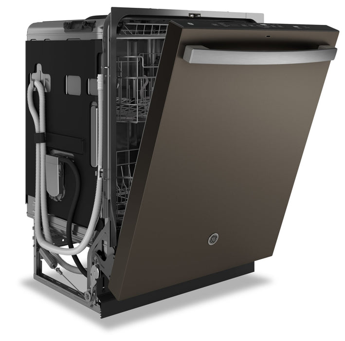 GE 24\" 47 dBA Built-In Top-Control Dishwasher with Dry Boost Technology - Slate - GDT650SMVES