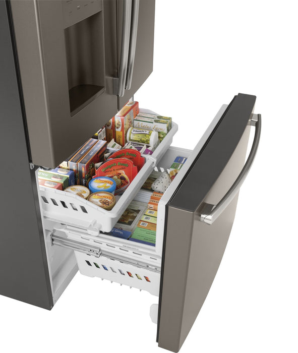 GE 36\" 25.5 Cu. Ft. French-Door Refrigerator - Slate - GFE26JMMES