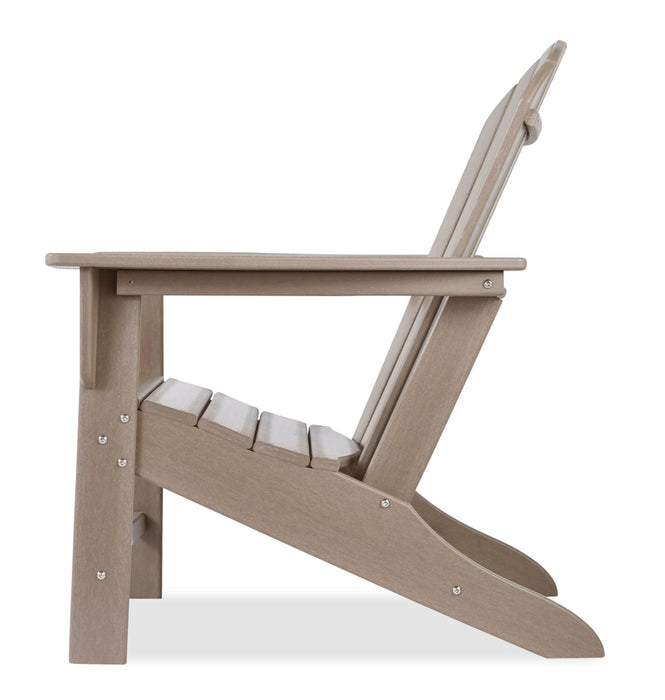 Bask Outdoor Patio Adriondack Chair - High Density Plastic, UV & Weather Resistant - Taupe